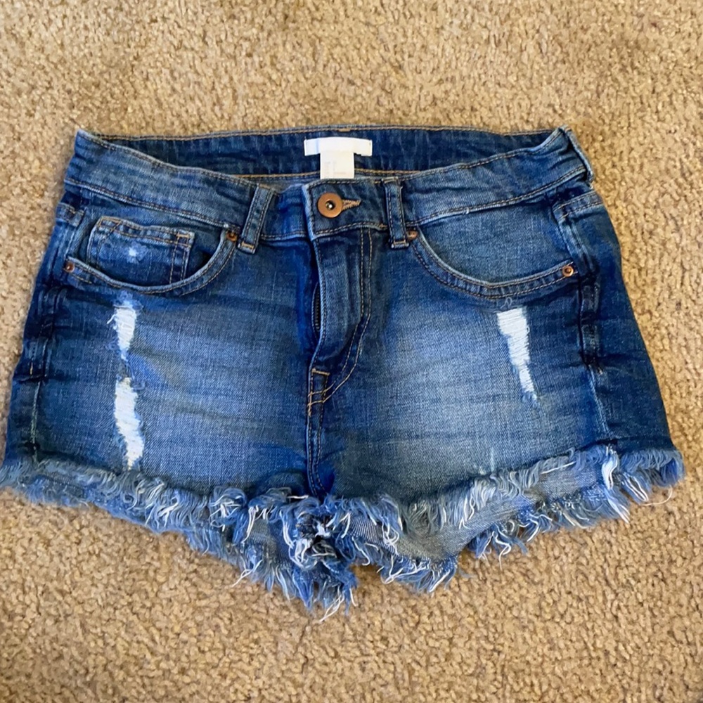 Blue jean shorts